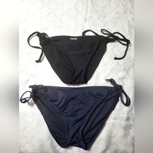 Mossimo dark gray string bikini bottom juniors M  #2613